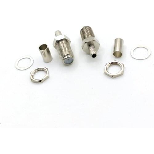 100pcs/300pcs F female crimp For LMR195 RG58 RG400 RG142 Cable