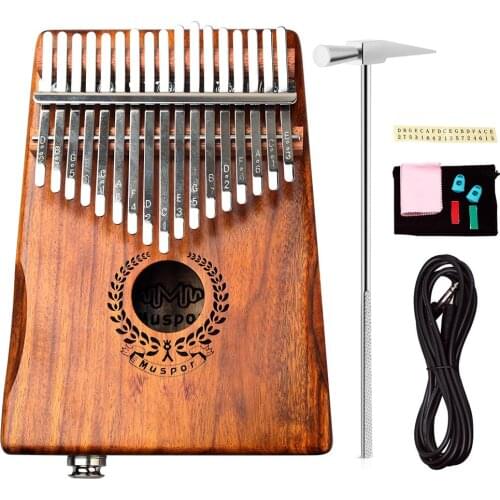 17 Key kalimba EQ Thumb Piano Link Speaker Electric Pickup with Bag Cable Portable Musical instrument Likembe Mbira Sanza