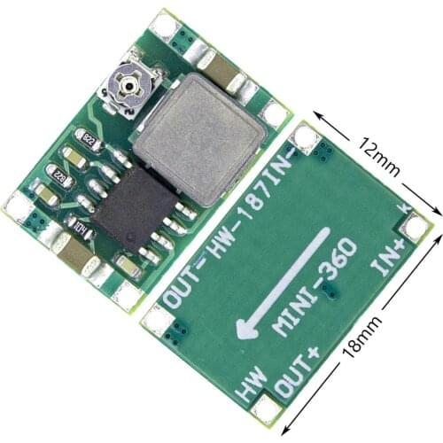 20pcs/lot Mini-360 HM Buck Power Module 2A DC DC car power supply module ultra-small ultra LM2596 I55