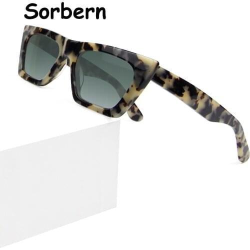 2021 Trendy Style Women Sunglasses Acetate Square Small Lens Cat Eye Sun Glasses Men Brand Designer UV400 Goggle