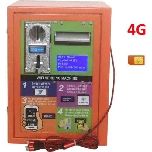 2021 Partnership Opportunities Outdoor 2 in1 Coin Banknote Payment Model 4G WiFi Hotspot Charging Vending Machine