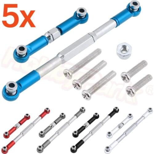 5Set/Lot Metal Steering Linkage Set For WPL Henglong B1 B14 B16 B24 B26 C14 C24 Q61 Q60 4x4 6WD 1/16 Military Truck Crawler