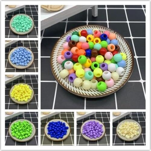 50pcs/lot 10x8mm Acrylic Spacer Beads Big Large Hole Beads For DIY Jewelry Making 17 Colors Pick