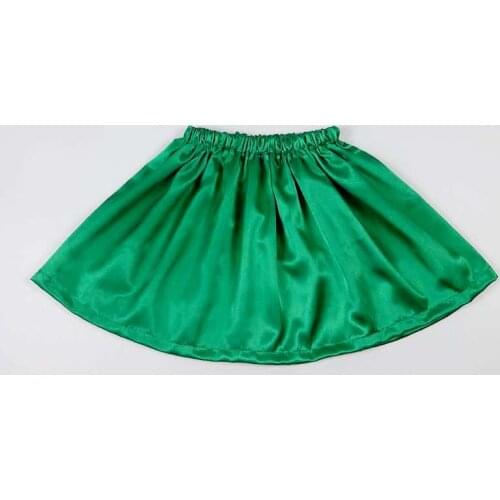 Satin green children baby girl summer tutu skirts kids perform dance party costume short skirt pettiskirt clothes Falda 2-12Y