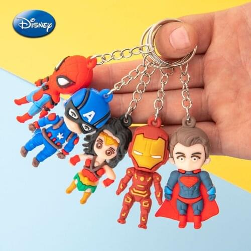 Marvel Spiderman Keychain The Avengers 4 : Endgame Iron Man Action Figure Model Key Chain Keyring Accessories Toys for Kid Gifts