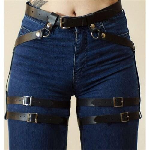 CKMORLS Bdsm Garter Belt Erotic Lingerie Sexy Stockings Pastel Goth Leather Harness Gothic Accessories Womens Underwear for Sex