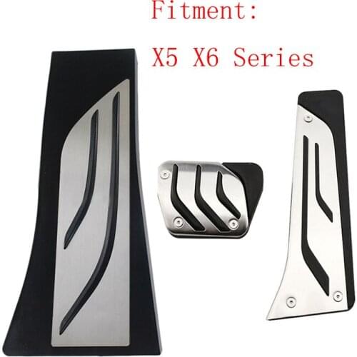 For BMW 1 2 3 4 5 6 7 series GT X3 X4 X5 X6 Z4 F10 F15 F30 F31 F34 LHD AT Non-Drilling Brake Accelerator Pedal Plate Pad 3pc