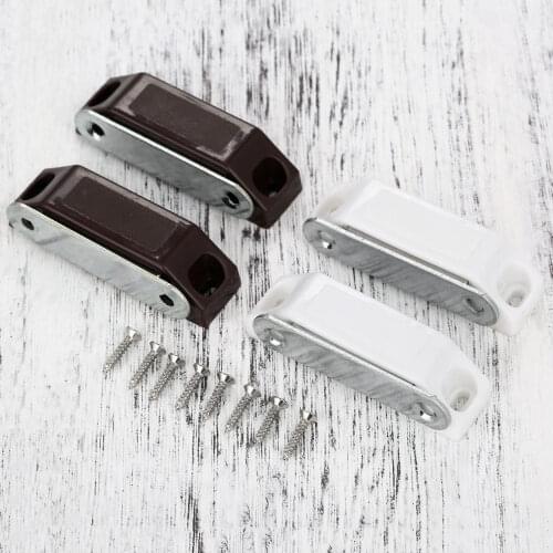 2Pcs 59*16MM Furniture Door Stopper Magnetic Door Catches Kitchen Cupboard Wardrobe Magnetic Cabinet Latch Catches Hardware