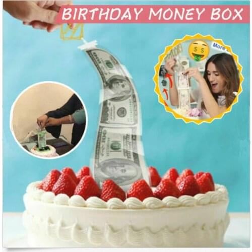 Cake ATM NEW Surprise Making Toy Cake ATM-Happy Birthday Cake Topper Money Box Funny Cake Kids Gifts Money Box Organ Artifact