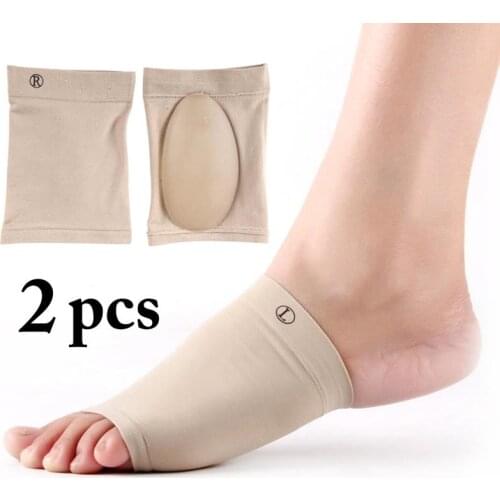 Kapmore 2PCS Elastic Foot Pad Arches Arch Support Brace Protective Soft Arch Support Band Plantar Fasciitis Band Foot Care Tool