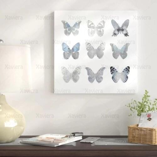 Minimalist Beautiful Butterflies Art Poster Black and White Canvas Painting Home Decoration Bedroom Modular Picture Kids Gift