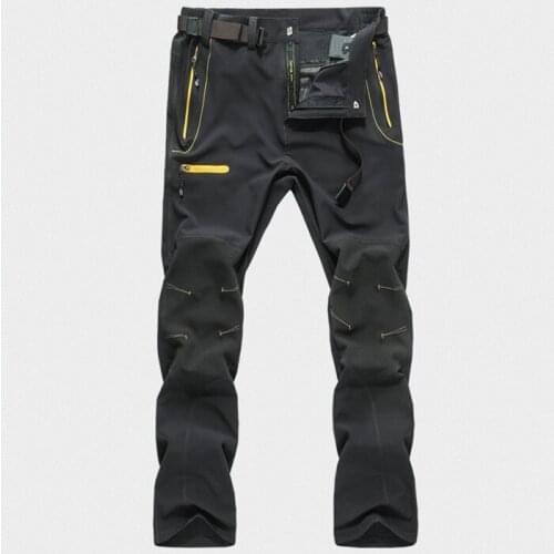 Plus Size Men Elastic Waist Quick Dry Outdoor Breathable Sports Camping Fishing Trousers Spring Summer Hiking Pants