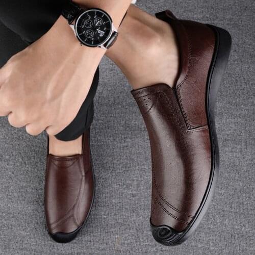 Luxury Brand Men Loafers Genuine Leather Casual Shoes Man High Quality Adult Moccasins Male Driving Flats Shoes Office Footwear