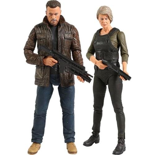 NECA Terminator Dark Fate T-800 Arnold Schwarzenegger Sarah Conner Endoskeleton Action Figure Collectible Model Toy