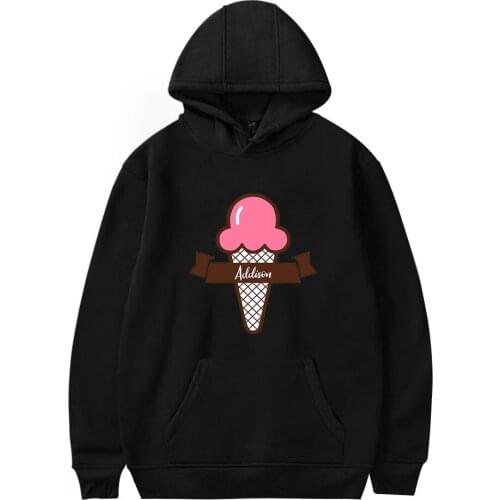 Popular Addison Rae Hoodies Women Men Sweatshirts New Fashion Long sleeve Hooded Casual Hip Hop Boys Girls Black Pullovers Tops