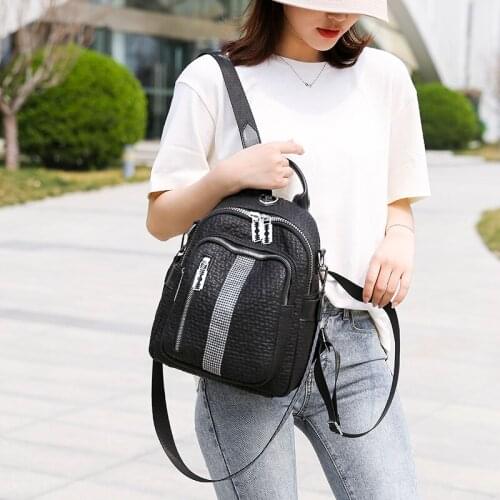 Casual Women Back Pack Bagpack 2020 Desiger Handbags High Quality Leather Backpacks for Teenage Girls Female School Bag Mochila