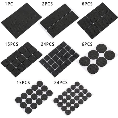 1-24PCS Anti Slip Bumper Damper Furniture Leg Feet Rug Felt Pads Thickening Self Adhesive Mat Chair Table Protector Anti Noisy