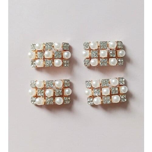10 PCS 11*19.5mm Metal Alloy Rectangle Hair Accessories KC Gold Arch Connectors For Jewelry Making