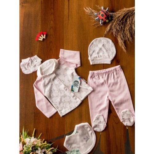 PINK FLOWERING GIRL BABY ZIBIN SET