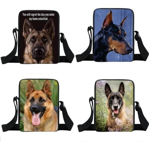 German Shepherd / Bulldog / Husky Dog Crossbody Bag Women Handbag Cool Hound Shoulder Bag Girls Mini Messenger Bag