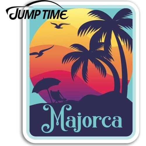 Jump Time for Majorca Vinyl Stickers Spain Travel Fun Sticker Laptop Luggage Decal Window Tank Waterproof Car Decoration