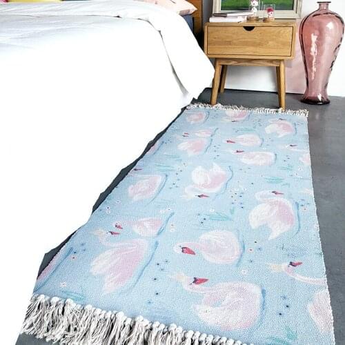 High Childrens cute carpet design tessel edge cotton area rug for bedside living room tapetes para casa sala tapis salon