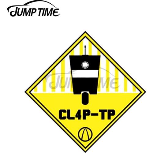 Jump Time 13 x 13cm For CL4P-TP Warning Funny Car Stickers Auto Vinyl Decals Waterproof Motorcycle Truck Bumper Window Decal