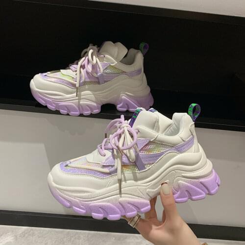 Chunky Sneakers For Women 2021 new Brand Design Woman White Colorful Breathable Lightweight Ladies Dad Shoes Zapatillas Mujer