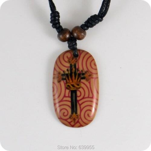 04 Cross resin Pendant Necklace Amulet Lucky Gift Tribal Fashion Jewelry