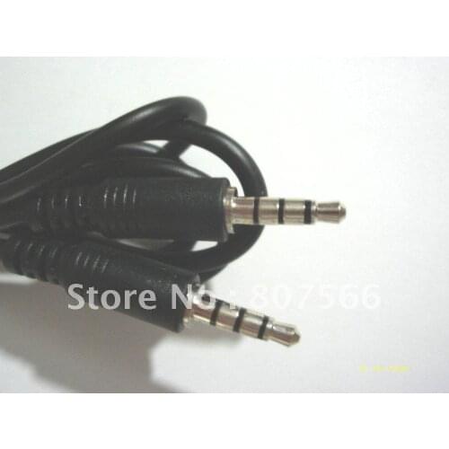 100pcs 1M 4-Pole 3.5mm Male Mini Jack Plug Audio Connecting Cable New