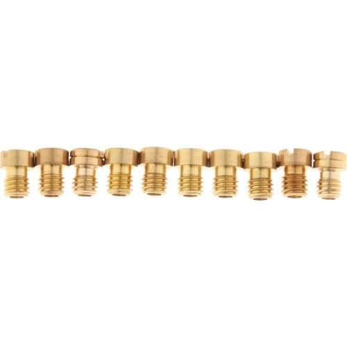 10x Injector Nozzles Motorcycle Carburetor Main Jet 10 Size: 125 - 140