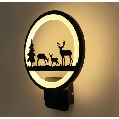 12W Black Acrylic Led Wall Light For Living Room Beside Room Bedroom Luminarias LED Sconce Bathroom Wall Lamp Modern AC85-260V