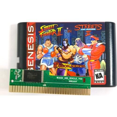 Streets Of Rage 2 M.Bison Edition 16 Bit MD Game Card Sega Mega Drive Genesis