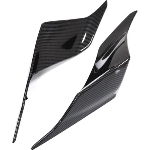2x Motorcycle ABS Plastic Rear Seat Side Cowl Panel Shell Carbon Fiber For Yamaha R6 2017-2020