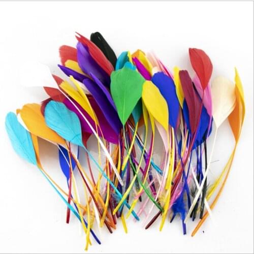 20/100Pcs Goose Feathers for crafts DIY Feathers for jewelry making needlework decoration Wedding clothes hat pluma accessories