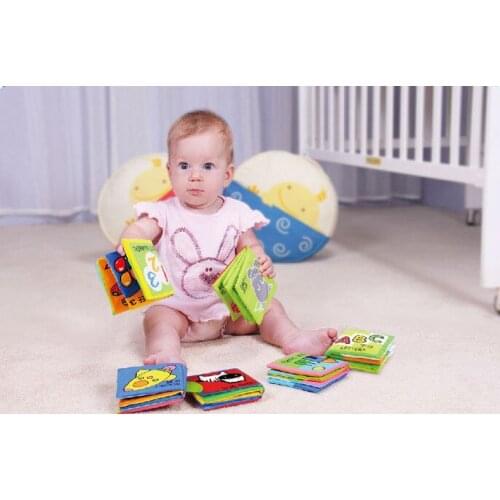 30pcs/lot Soft Cloth Baby Boys Girls Books Rustle Sound Infant Educational Stroller Rattle Toys For Newborn Baby 0-12 month