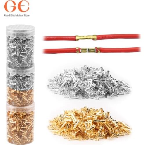 500PCS Car Brass Copper 0.5-1.5mm Crimp Electrical Connector Wire Terminal Kit With jar wire connector wire crimp connector