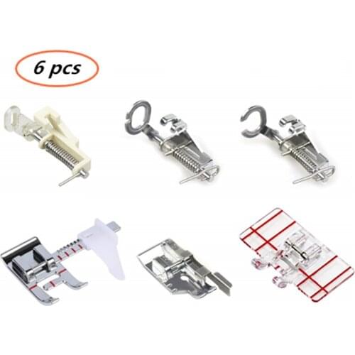 6pcs Sewing Machines accessories Adjustable Guide/1/4" Quilting/Border Guide/Embroidery Presser Foot for Low Shank Singer, etc