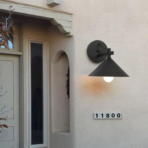 American outdoor wall lamp cone simple outdoor wall lamp exterior wall waterproof courtyard lamp balcony corridor lamp