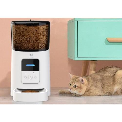 Automatic Pet Feeder Wi-Fi Enabled Smart Feed Dog Cat Feeder Smartphone App For iPhone Voice Recorder and Programmable Feeder