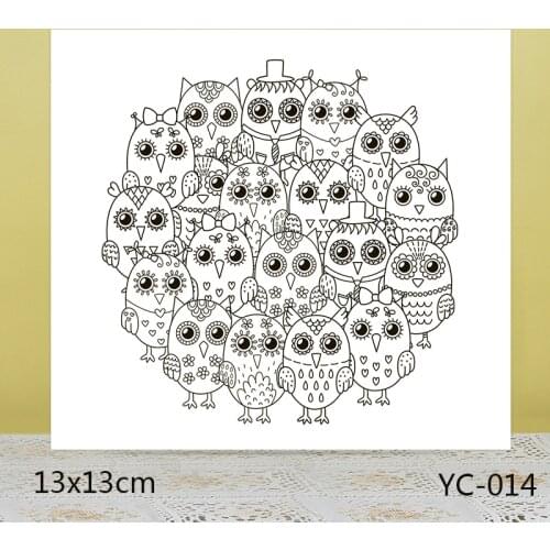 AZSG Cute big eyes owl Clear Stamps For DIY Scrapbooking/Card Making/Album Decorative Rubber Stamp Crafts