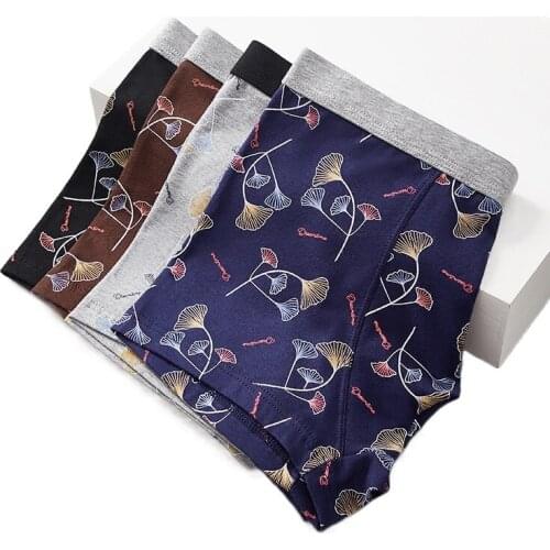 5pcs/lot Mens Underwear Boxers Cotton Fashion Printed Men Underpants Boxer Shorts Male Panties Pouch Vetement Homme