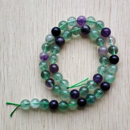 Fashion good quality natural green fluorite round shape loose 8mm beads for jewelry accessories making 95pcs/lot wholesale free