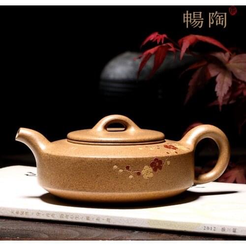 Chang tao 】 yixing pure manual recommended famous old TaoJian gold mud plum blossom Zhou Pan 220 cc