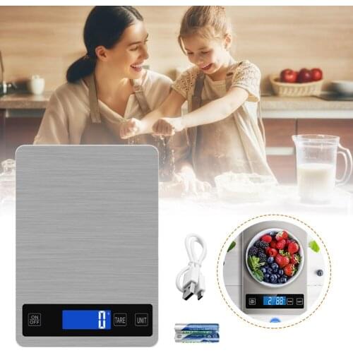 15Kg 1g/0.1oz Digital Kitchen Scale Electronics Scale Stainless Steel Weighing Scale LCD Digital Cooking Scale