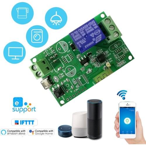 EWeLink 5V / 12V / 220V Wifi Switch Wireless Relay Module RF 433MHz Remote Switch Access Control System Garage Door Smart Home