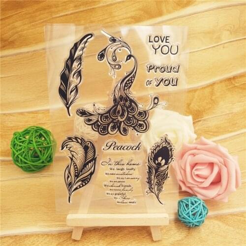 Hot selling feather alphabet transparent clear stamp / silicone seal roller stamp DIY scrapbook album / card production