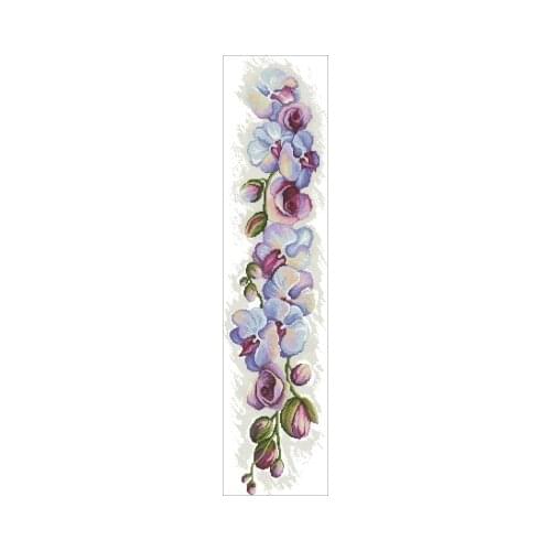 HP10037 Long flower orchid Needlework,For Embroidery,DIY 14CT Unprinted Arts Cross stitch kits Set Cross-Stitching Home Decor