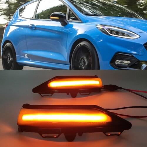 1Set For Ford ST Line MK8 2018 Fiesta MK8 2019 2020 PUMA 2020 Rearview Mirror Indicator Lamp Side Wing LED Blinker Light