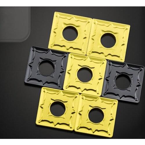 GULING 10PCS CNC lathe tool gripping head SNMG120404 / 08 round square hard steel wear-resistant turning blade